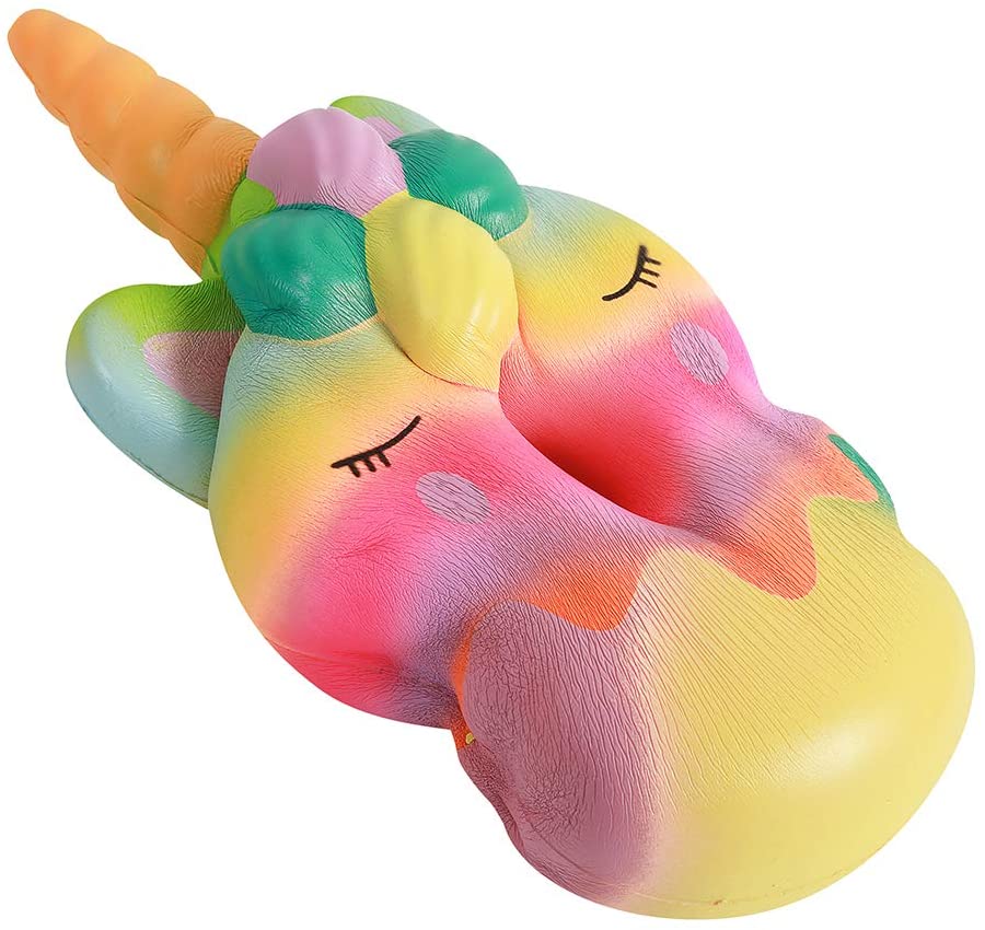 Anboor 13 Inches Squishies Jumbo Unicorn Donut Kawaii Soft Slow Rising Scented Giant Doughnut Squish