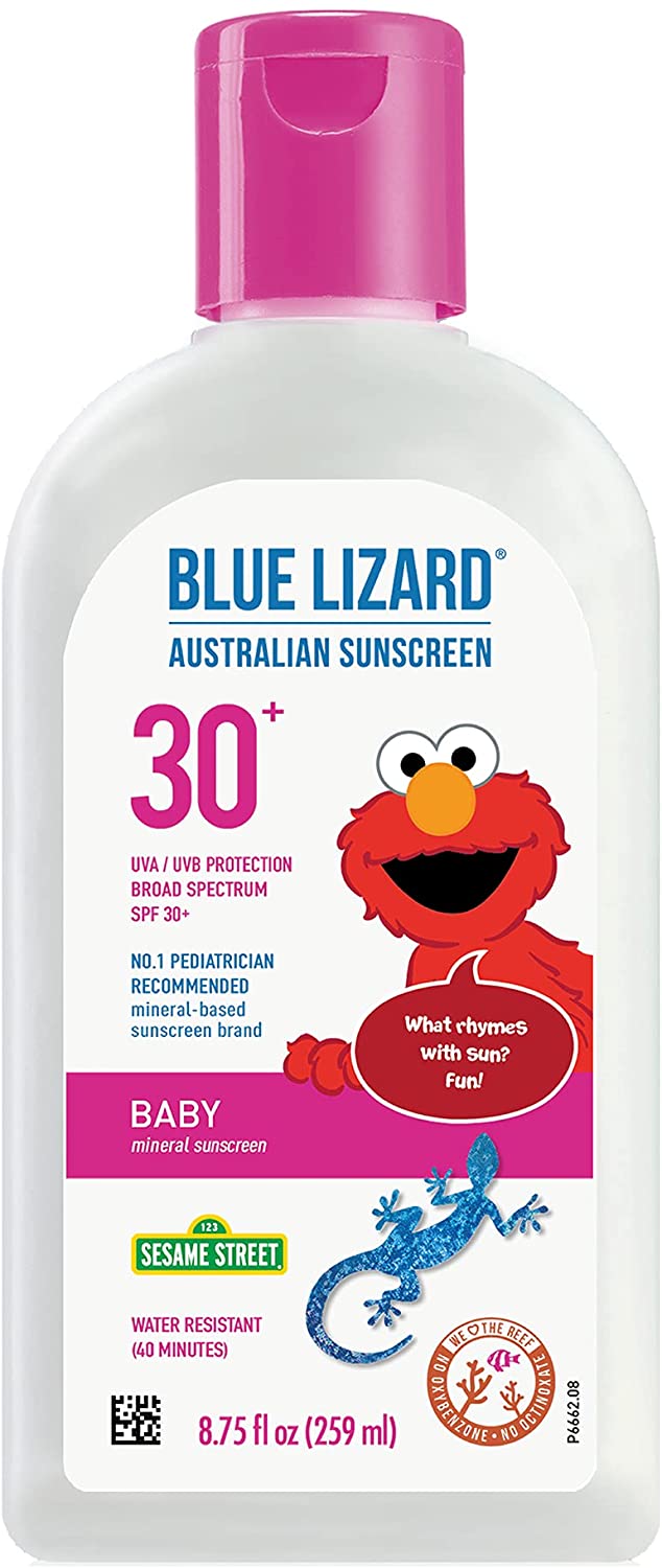Blue Lizard Baby Mineral Sunscreen with Zinc Oxide, SPF 30+, Water Resistant, UVA/UVB Protection wit