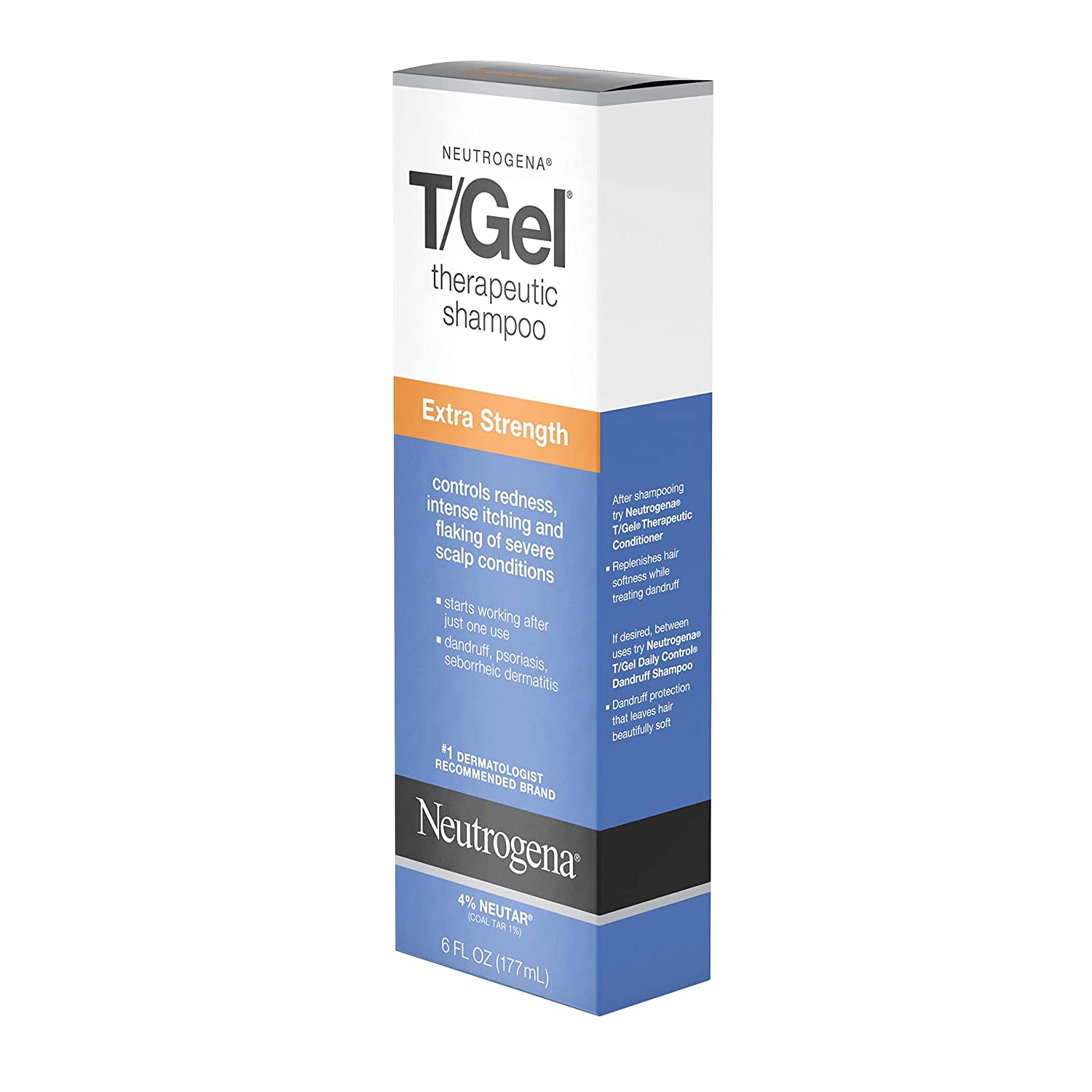 Neutrogena T/Gel Extra Strength Therapeutic Shampoo with 1% Coal Tar, Anti-Dandruff Treatment for Lo
