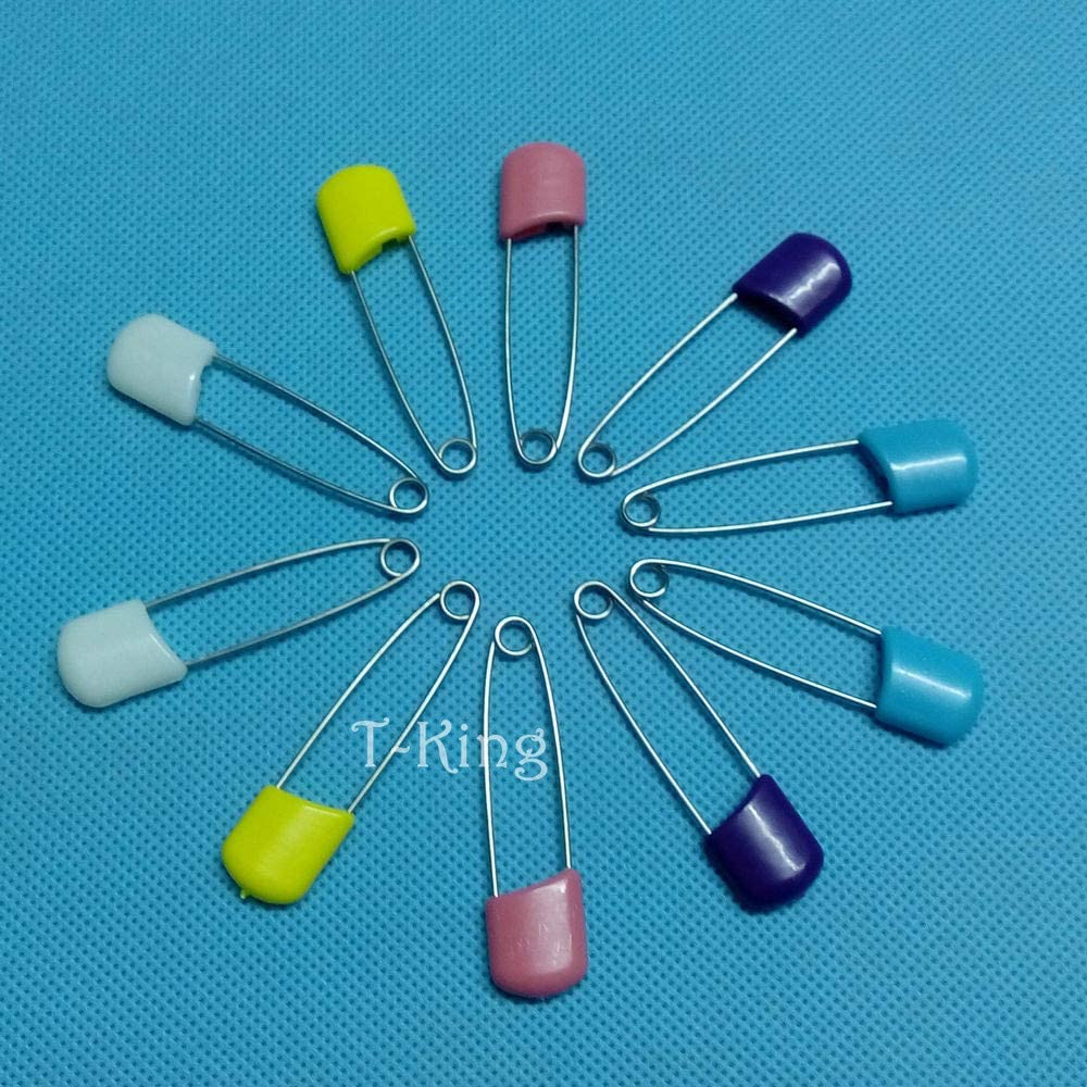 Clips 500PCS Nappy Diaper Pins Nappies Safety Pin Baby Diaper Change Fasteners with Mutil Colour