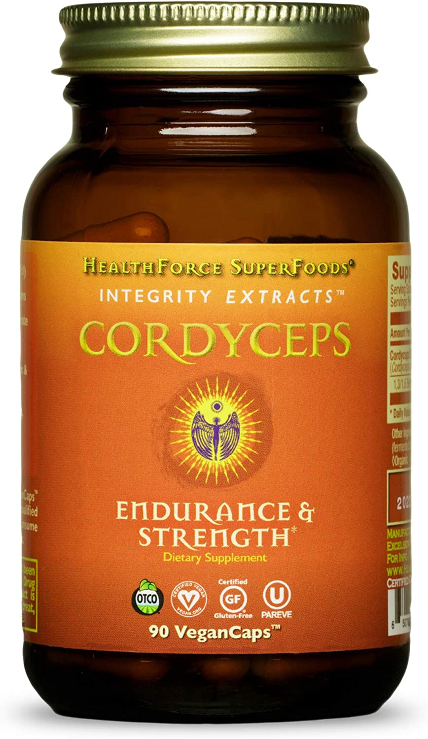 HealthForce SuperFoods Integrity Extracts Cordyceps - 90 VeganCaps - Endurance, Strength, Energy, Im