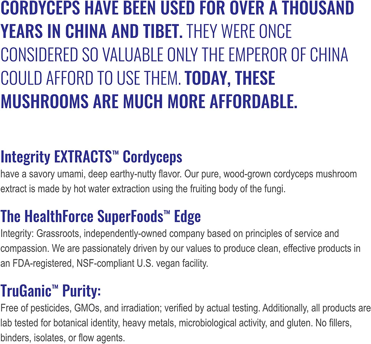 HealthForce SuperFoods Integrity Extracts Cordyceps - 90 VeganCaps - Endurance, Strength, Energy, Im