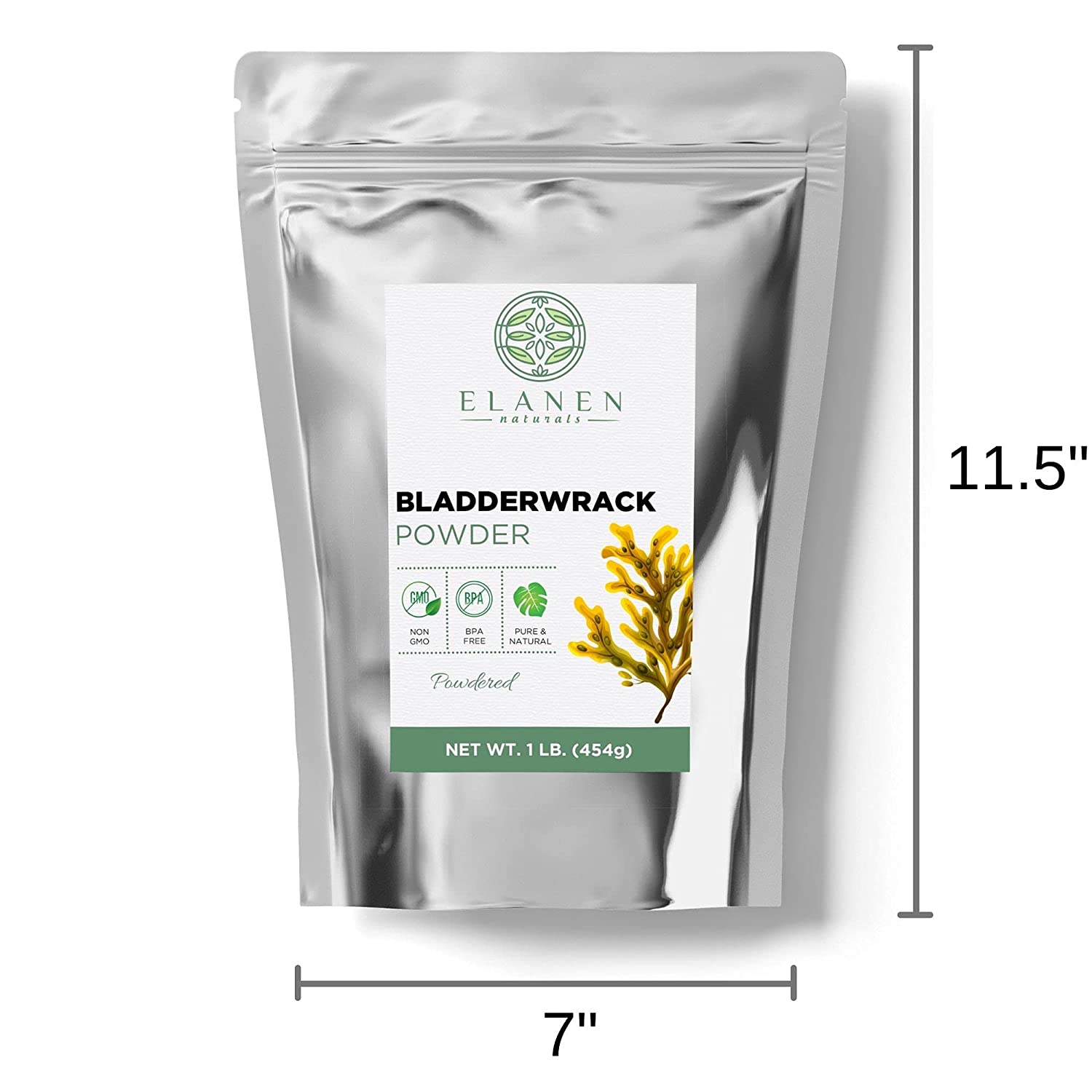 Bladderwrack Powder 1 lb. (16 oz.) Bag, Contains ORGANIC Kelp Bladderwrack, Organic Bladderwrack Org