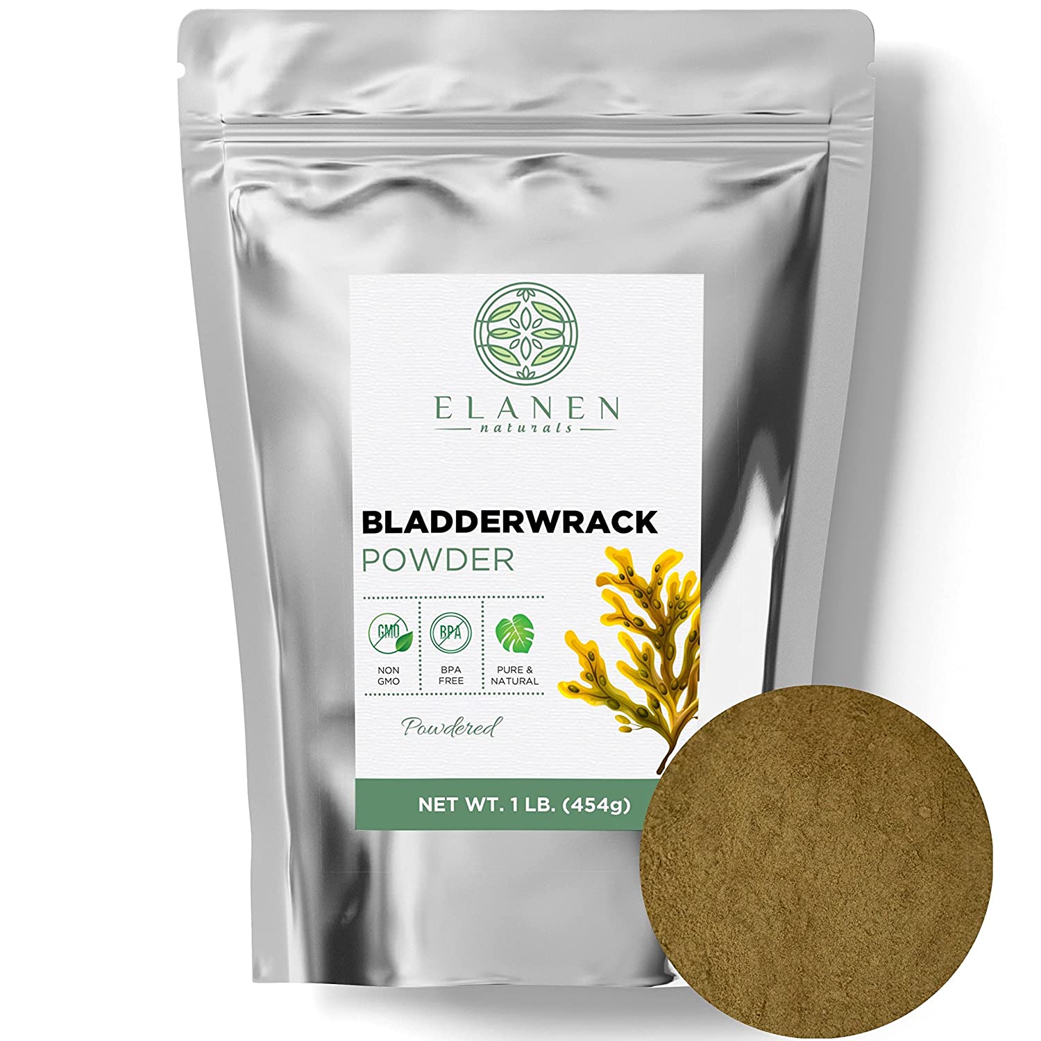 Bladderwrack Powder 1 lb. (16 oz.) Bag, Contains ORGANIC Kelp Bladderwrack, Organic Bladderwrack Org