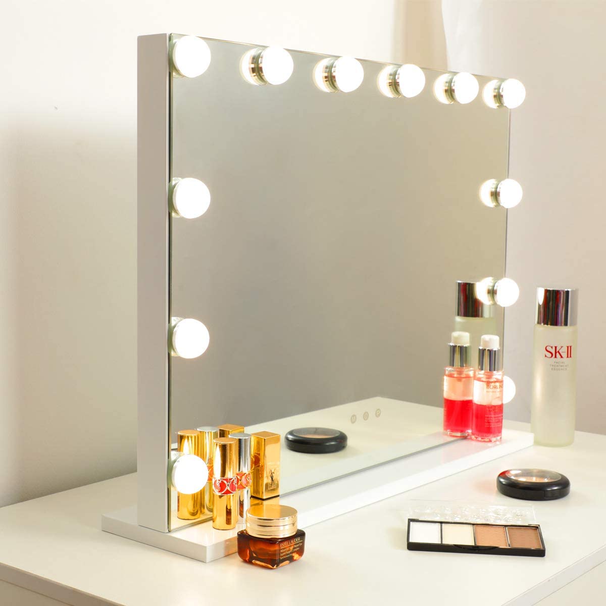 TEVISE Makeup Vanity Mirror with Lights, Touch Control Light-up Beauty Musthaves Smart Cosmetic Tabl