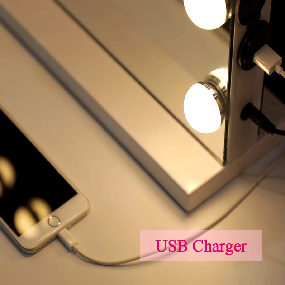 TEVISE Makeup Vanity Mirror with Lights, Touch Control Light-up Beauty Musthaves Smart Cosmetic Tabl