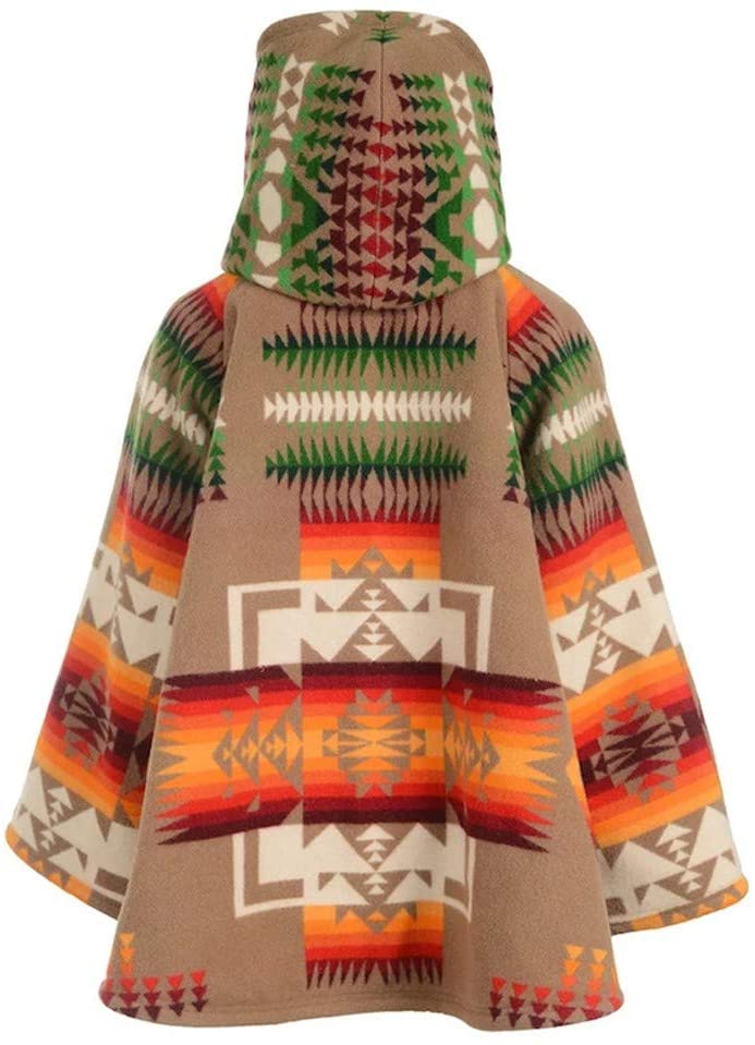 Dosoop Womens Casual Retro Long Sleeve Hooded Wool Jacket Pocket Claw Button Winter Keep Warm Loose 