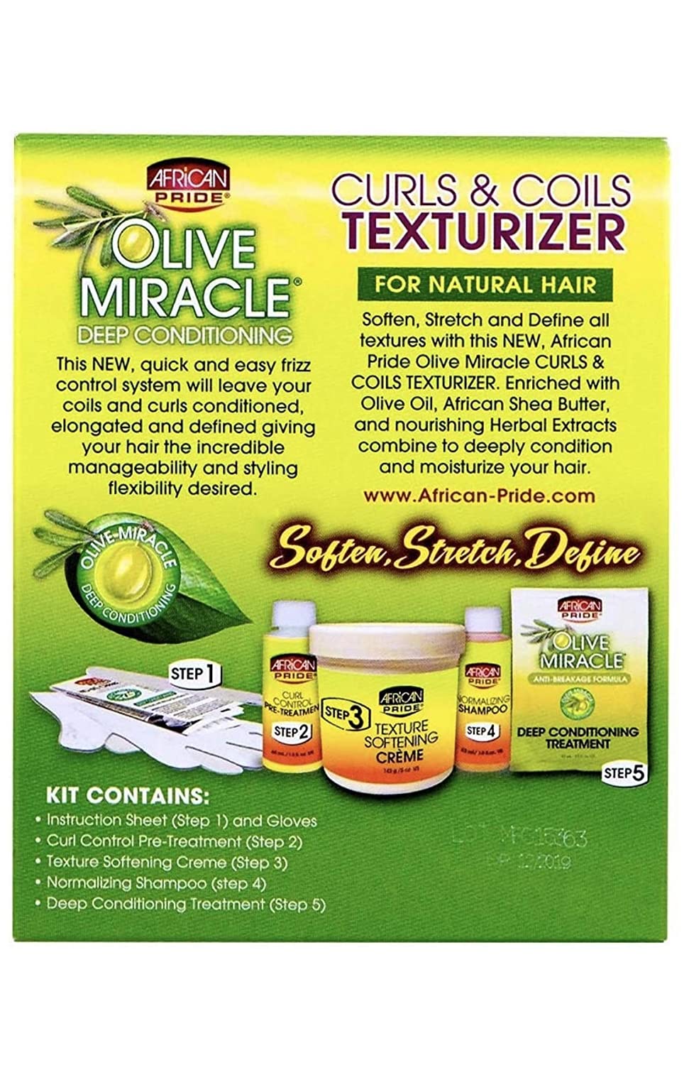 African Pride Olive Miracle Curls and Coils Texturizer (Including Large