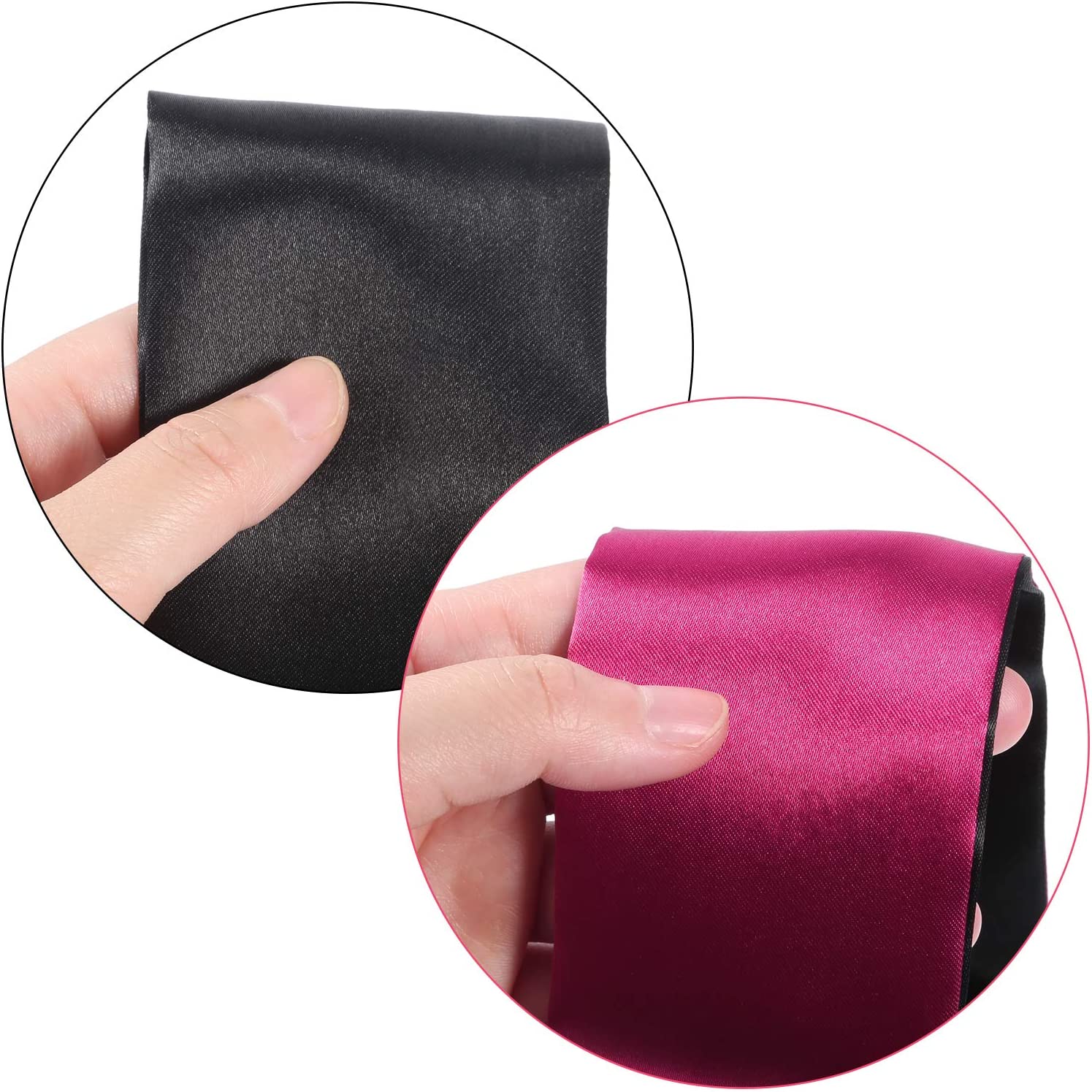 4 Pack Satin Eye Mask Blindfold 150 cm (Black Red and Black)
