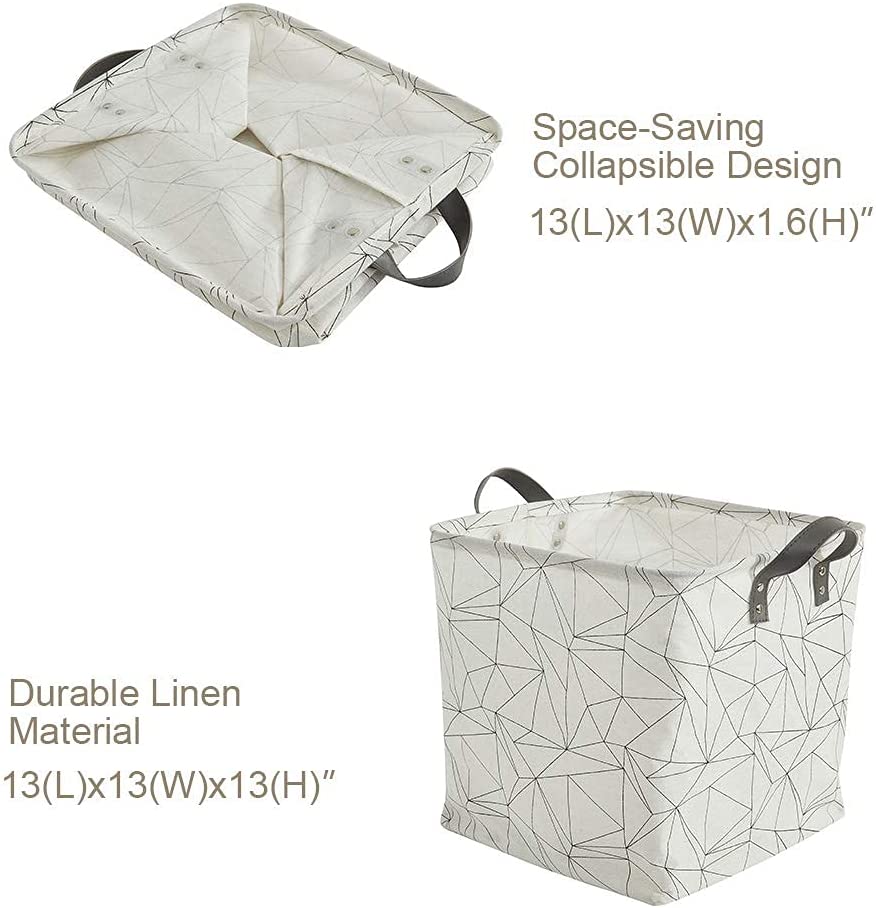 DECOMOMO Set of 6 | Foldable Storage Bin | Water Resistant Fabric Container with Handles | Great for