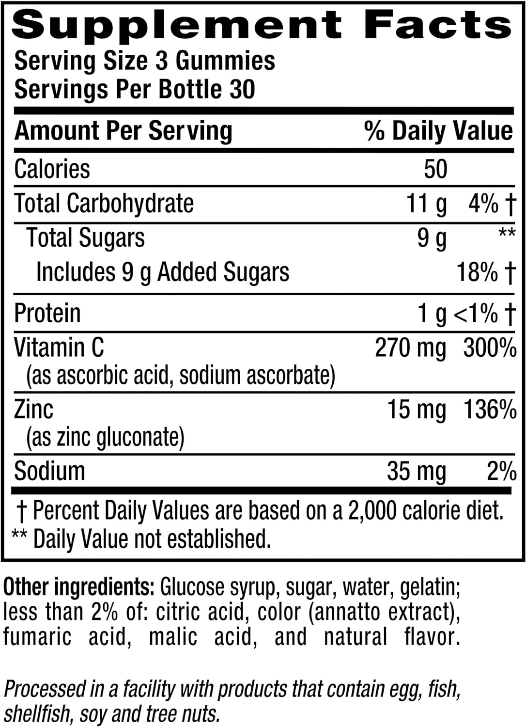vitafusion Power Zinc Gummy Vitamins, Strawberry Tangerine Flavored Immune Support (1) Vitamins, 90