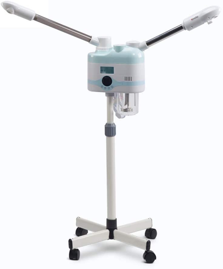FBKPHSS 2 in 1 Facial Steamer, Face Moisturizing Hot Cold Spray Mist Machine Free Stand Movable Faci