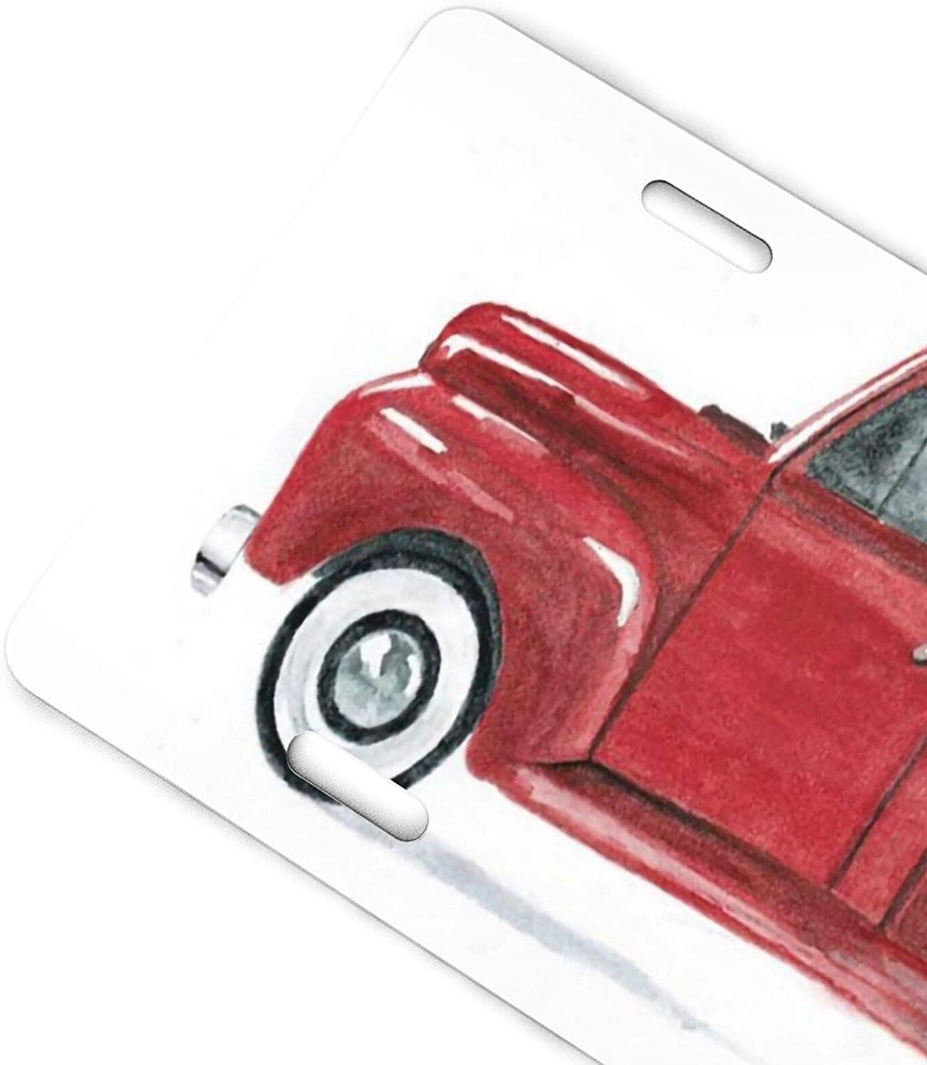 Vintage Old Red Pick Truck Farmhouse License Plate Frame Aluminum Metal Covers,Metal Novelty Car Pla