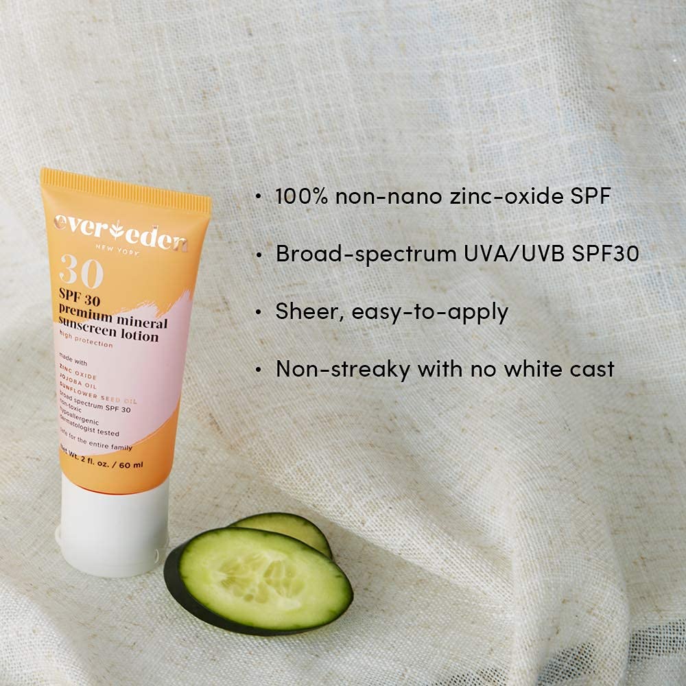Evereden Premium Baby Sunscreen SPF 30, 2 fl oz. | 100% Mineral Sunscreen with Zinc Oxide | Clean an