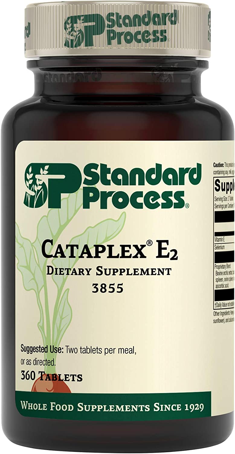 Standard Process Cataplex E2 - Whole Food Heart Health and Antioxidant with D-Alpha Tocopherol Vitam
