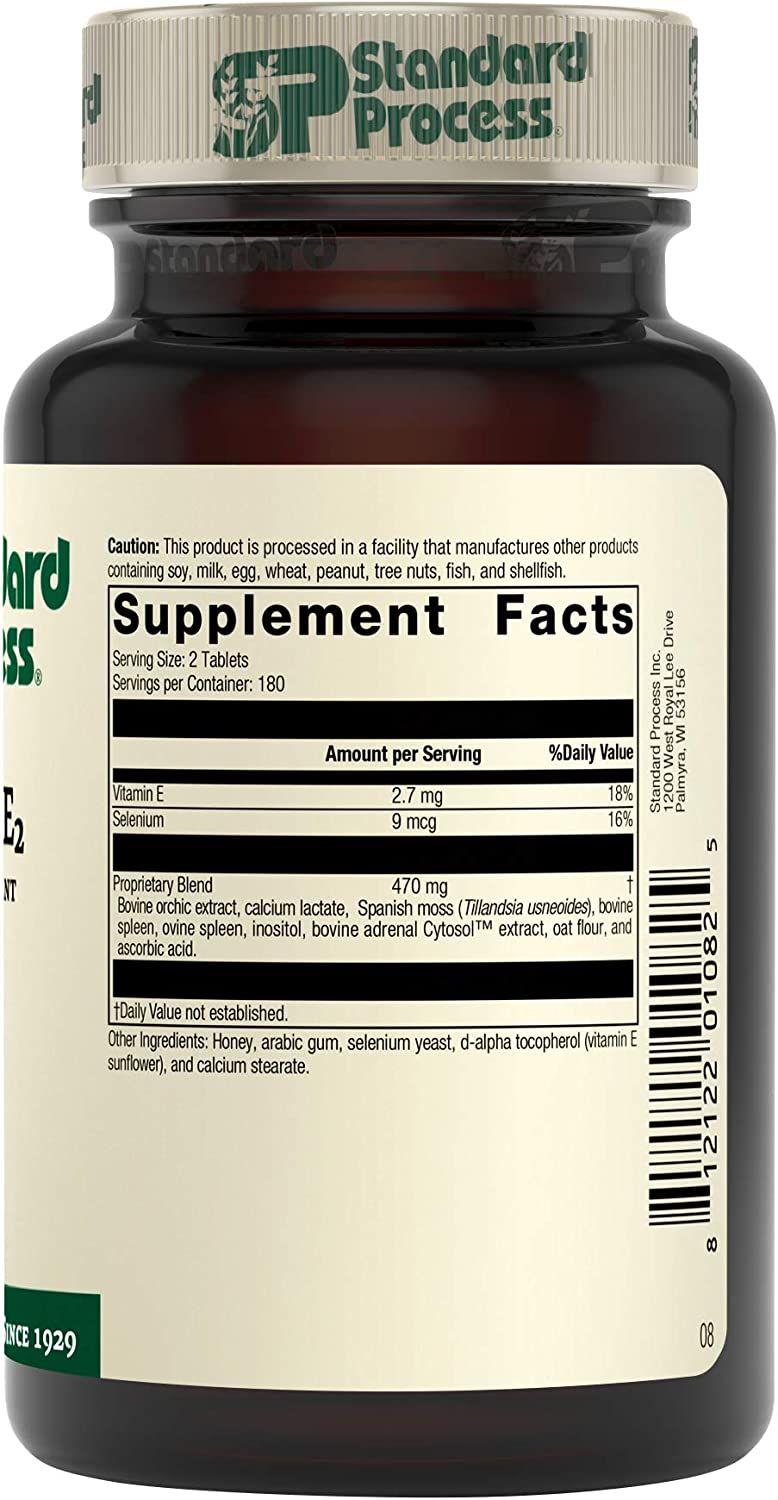 Standard Process Cataplex E2 - Whole Food Heart Health and Antioxidant with D-Alpha Tocopherol Vitam