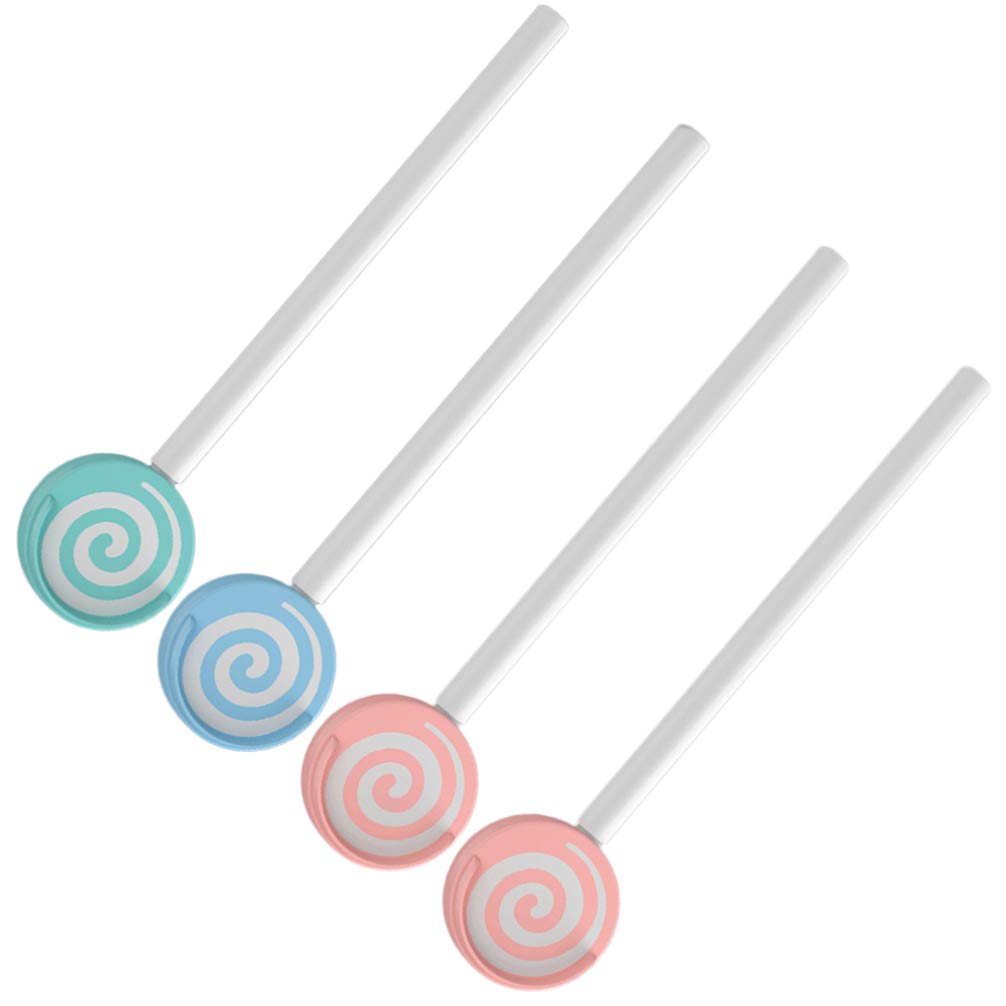 Milisten 4pcs Tongue Scraper Cleaner Lollipop Shape Oral Care Tongue Scrapers Hygiene Fresh Breath R