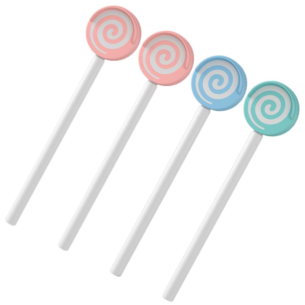 Milisten 4pcs Tongue Scraper Cleaner Lollipop Shape Oral Care Tongue Scrapers Hygiene Fresh Breath R