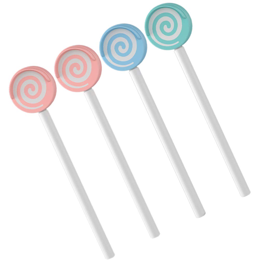 Milisten 4pcs Tongue Scraper Cleaner Lollipop Shape Oral Care Tongue Scrapers Hygiene Fresh Breath R