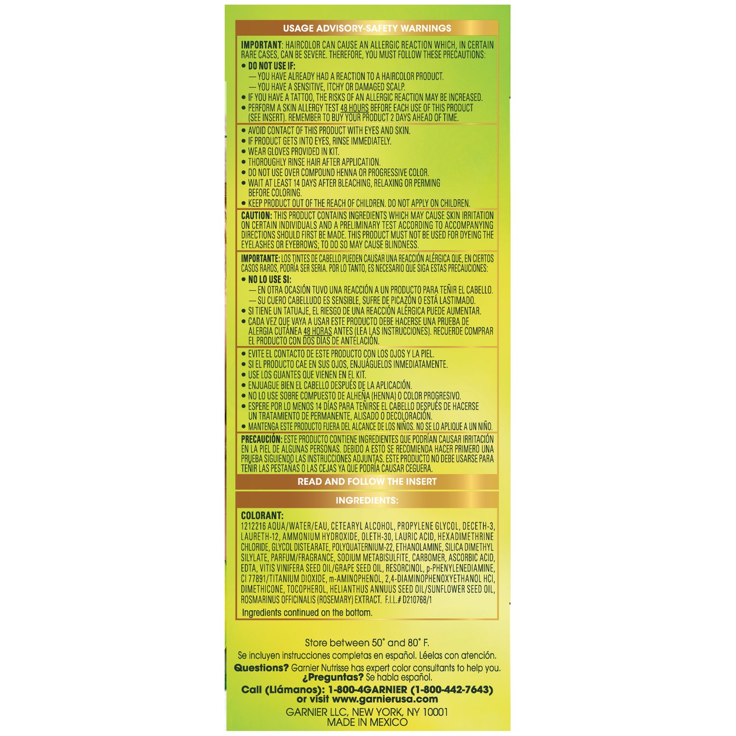 Garnier Nutrisse Nourishing Hair Color Creme, 72 Dark Beige Blonde (Sweet Latte) (Packaging May Vary