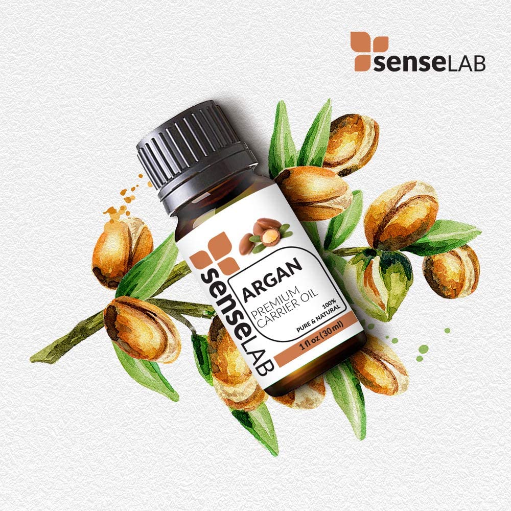 SenseLAB Moroccan Argan Oil - 100% Pure Extract Argan Dry Pressed Carrier Oil Therapeutic Grade - Mo