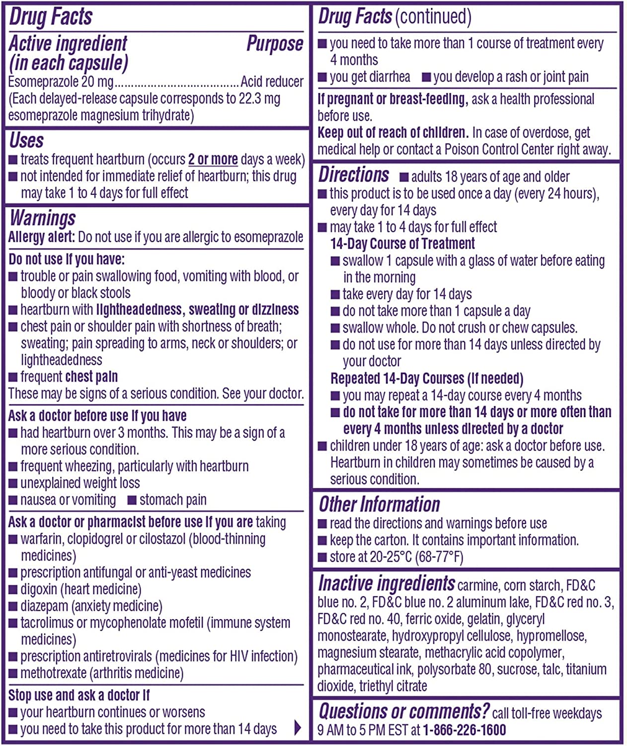 Nexium 24HR Capsules Clear Minis - 14 ct, Pack of 4