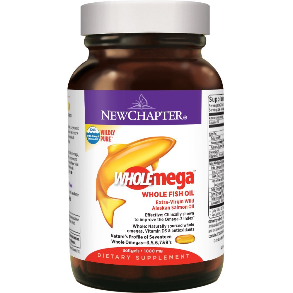 New Chapter Wholemega - Whole Fish Oil with Omegas and Vitamin D3 - 60 ct