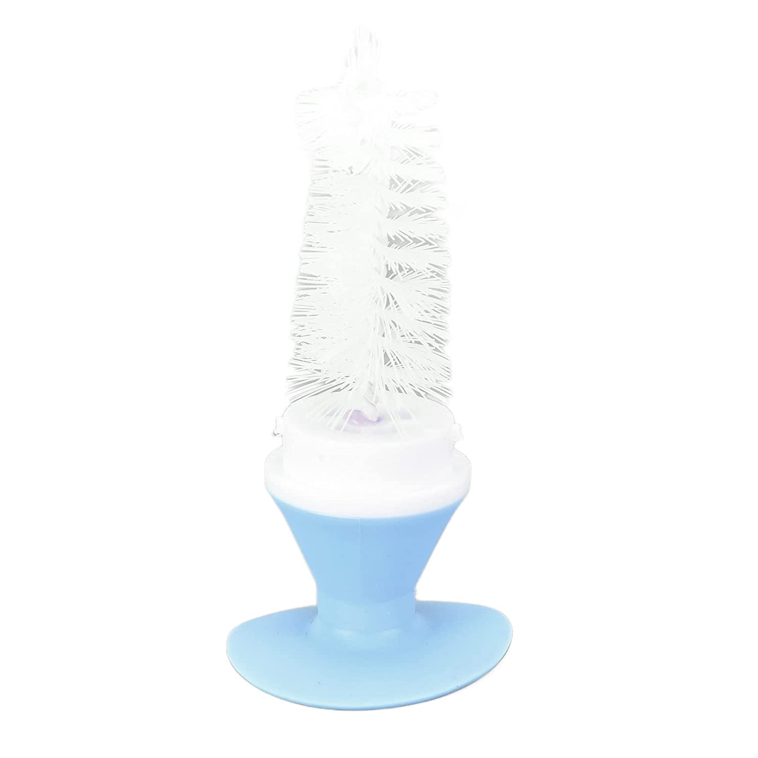 Baby Bottle Cleaning Brush, Suction Cup Soft Silicone Brush Head Multi Purpose Easy Use Silicone Bot