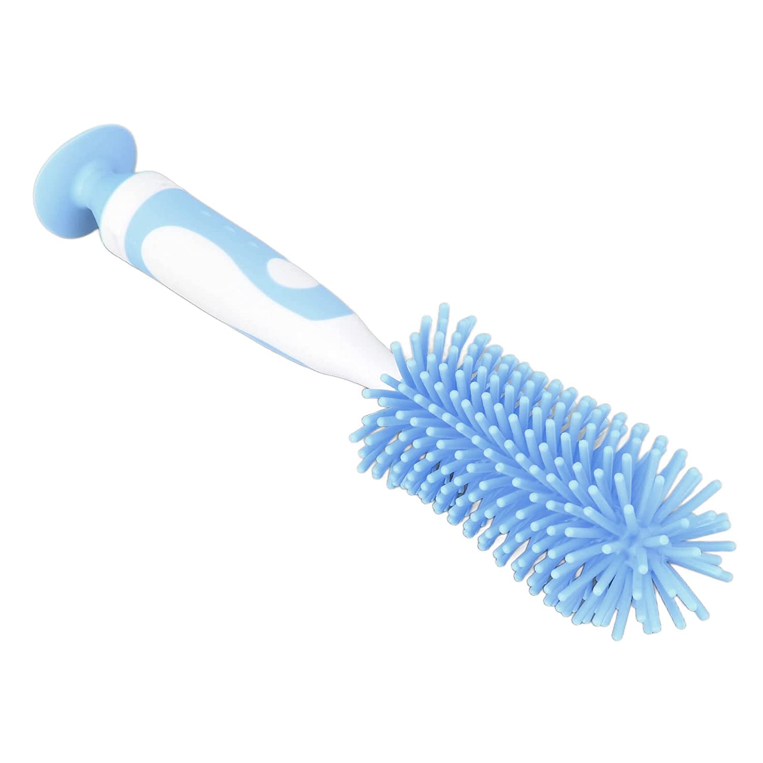 Baby Bottle Cleaning Brush, Suction Cup Soft Silicone Brush Head Multi Purpose Easy Use Silicone Bot