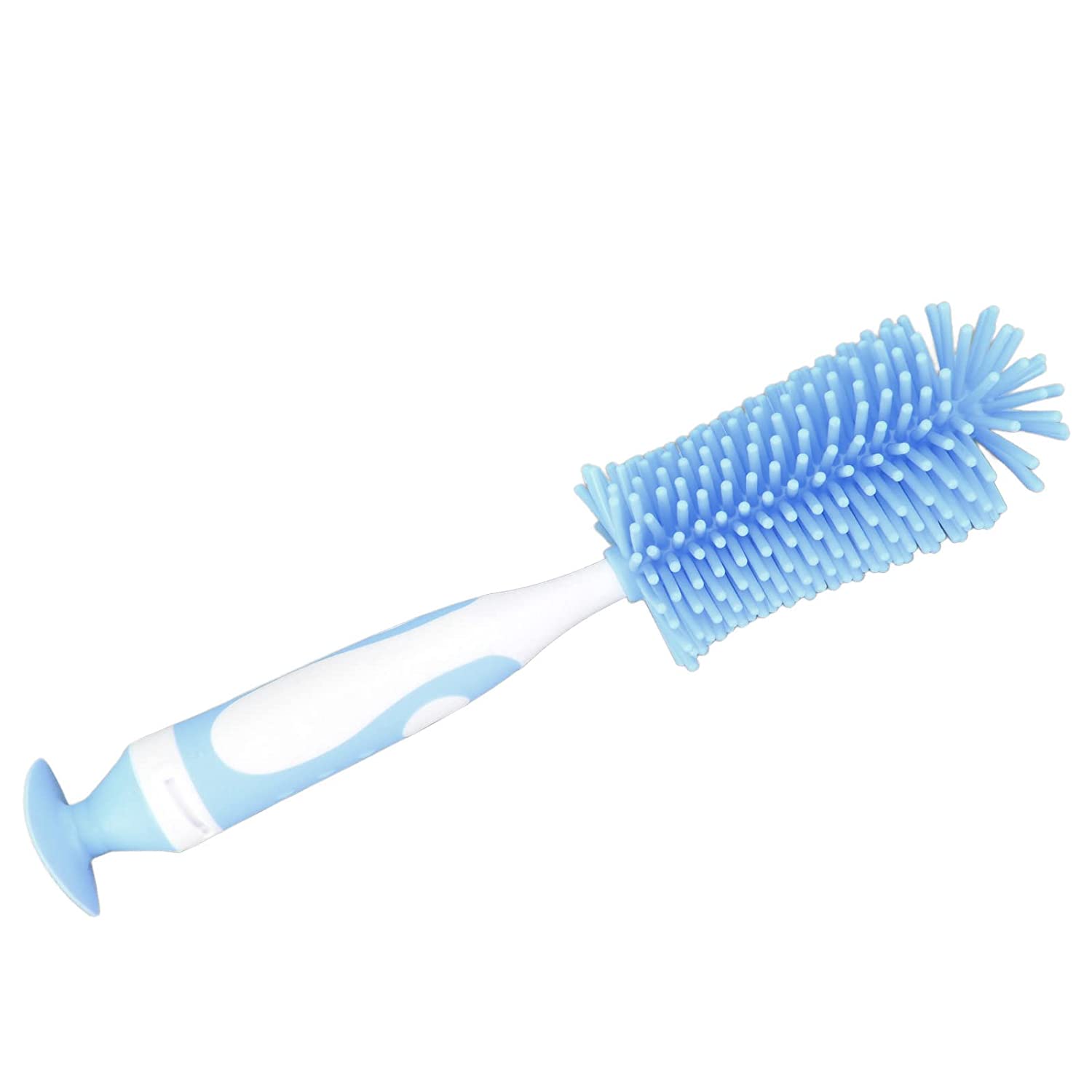 Baby Bottle Cleaning Brush, Suction Cup Soft Silicone Brush Head Multi Purpose Easy Use Silicone Bot