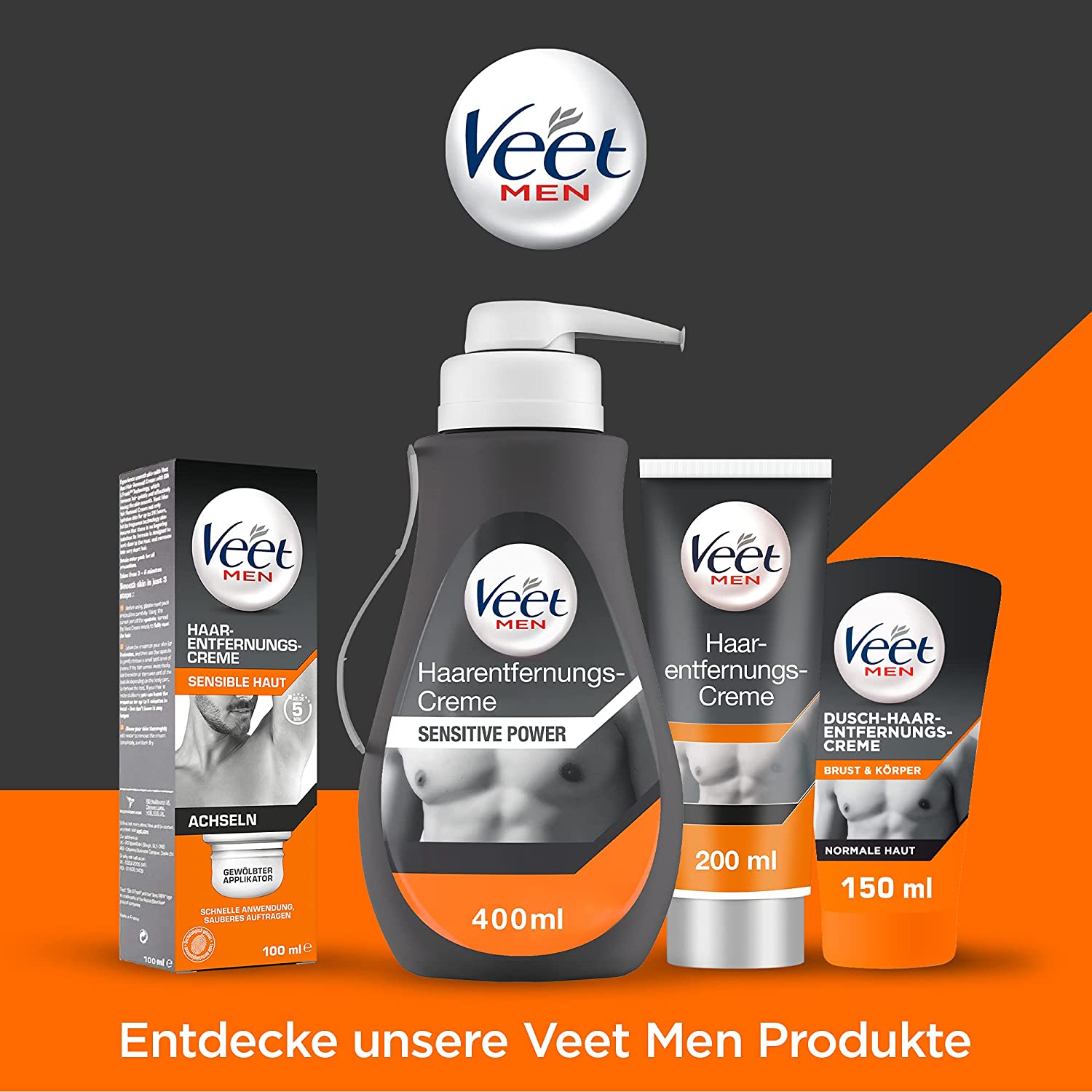 Veet for Men Hair Removal Gel Creme 200ml (1) (Packaging May Vary)