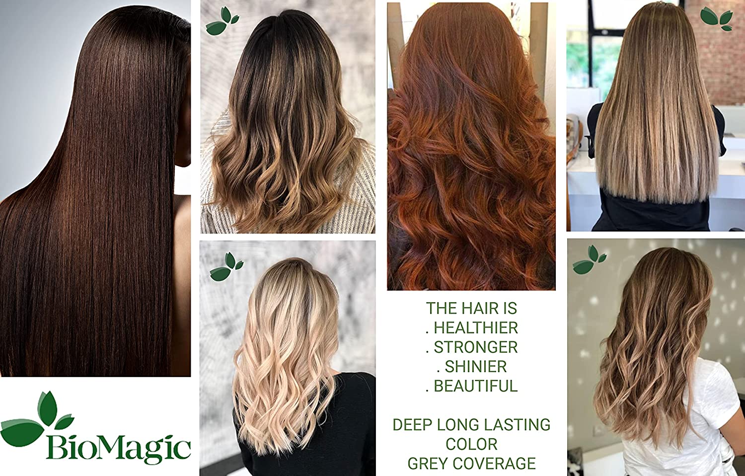 BioMagic Permanent Hair Color, Keratin & Argan Oil Line, Ammonia FREE Hair Dye, Contains Certified O