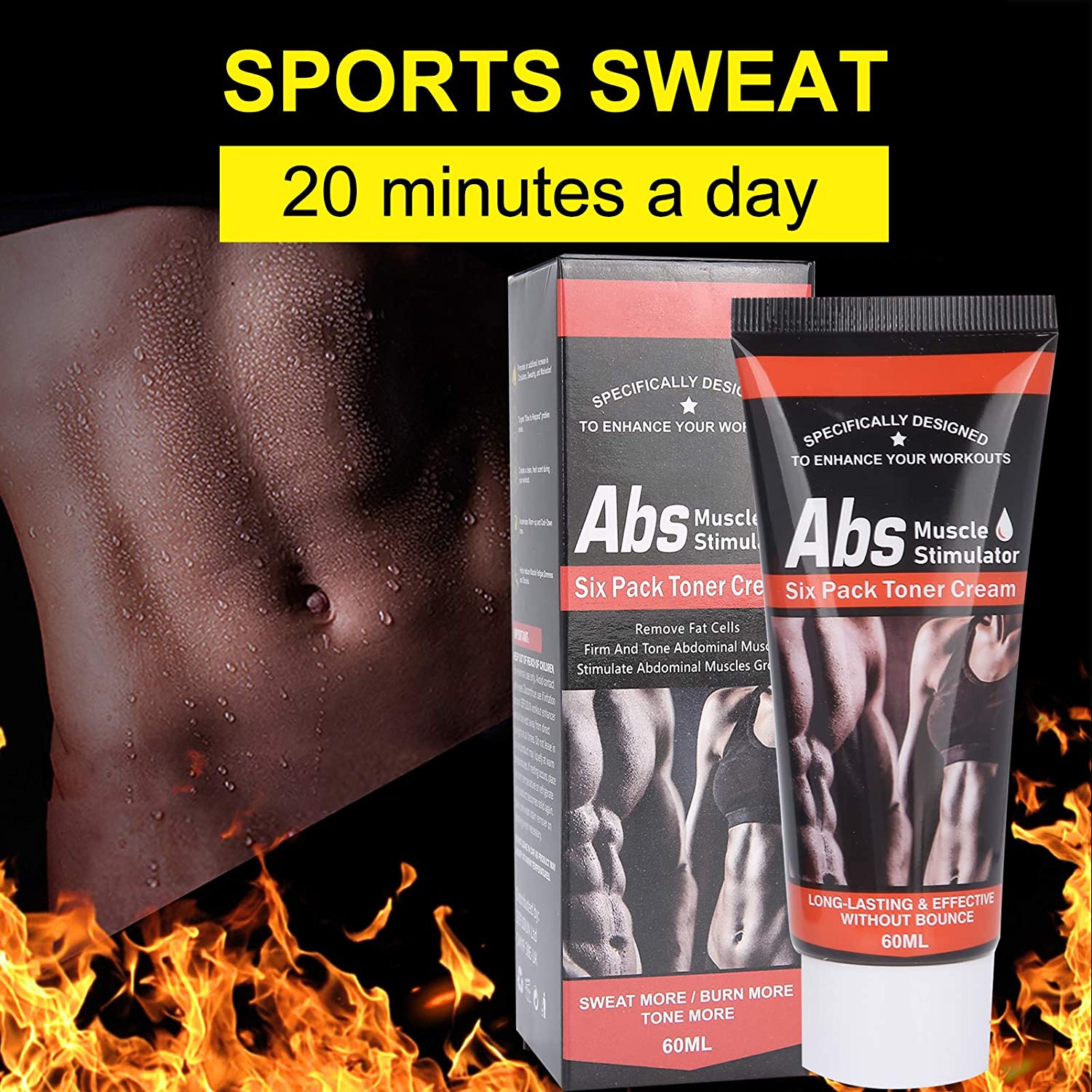 Abdomen Muscle Cream, Eliminate Oedema Body Slimming Cream for Fitness
