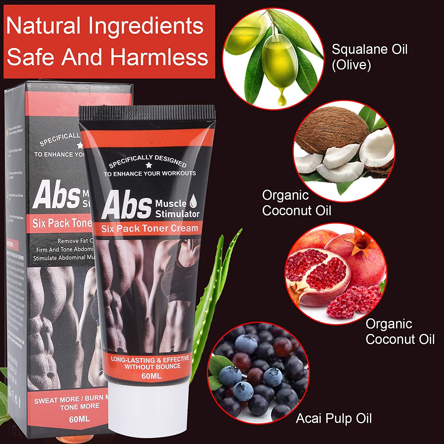 Abdomen Muscle Cream, Eliminate Oedema Body Slimming Cream for Fitness