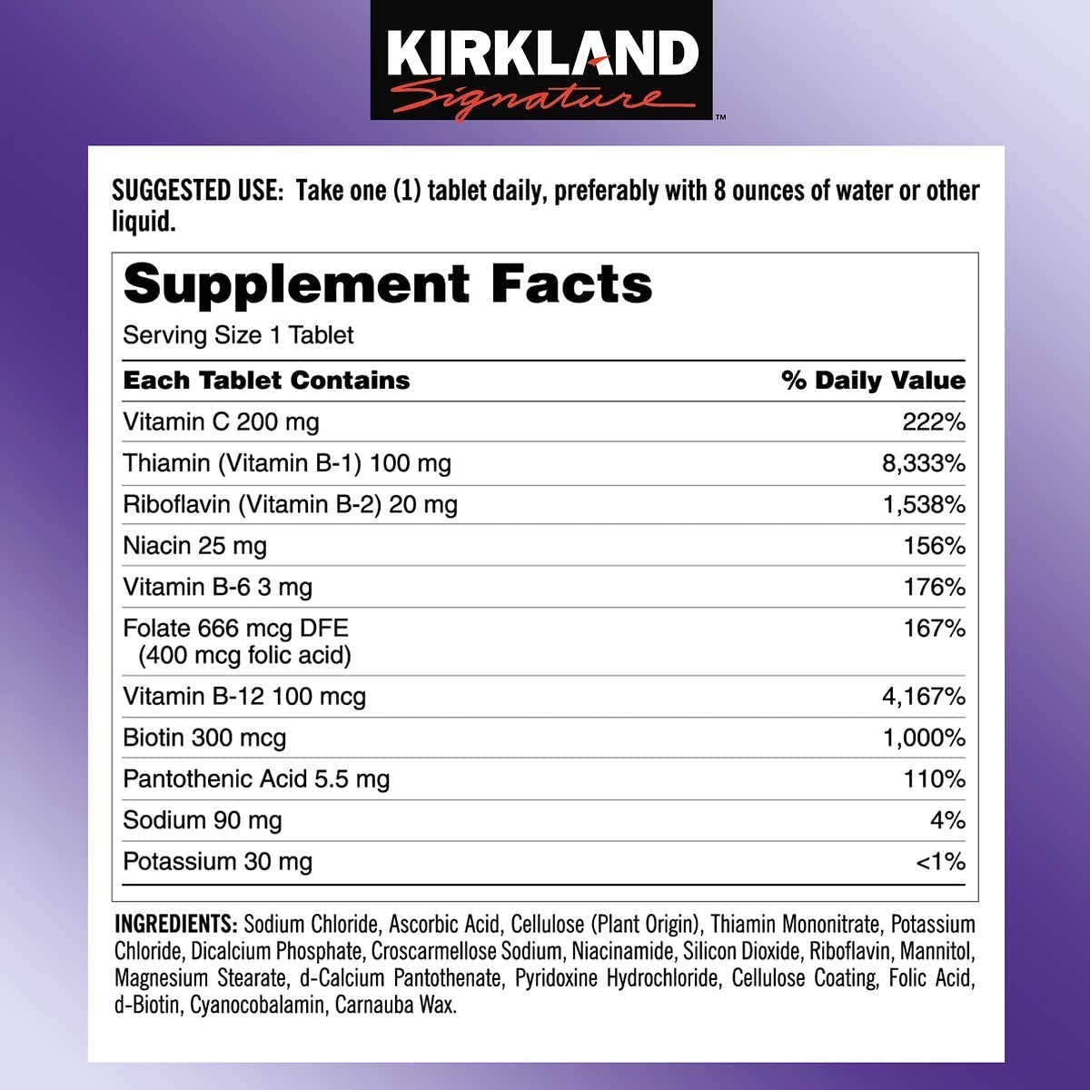 Kirkland Signature – Mature Multi Adult 50+ 400 Tablets + Glucosamine 1500mg Chondroitin 1200mg, 2