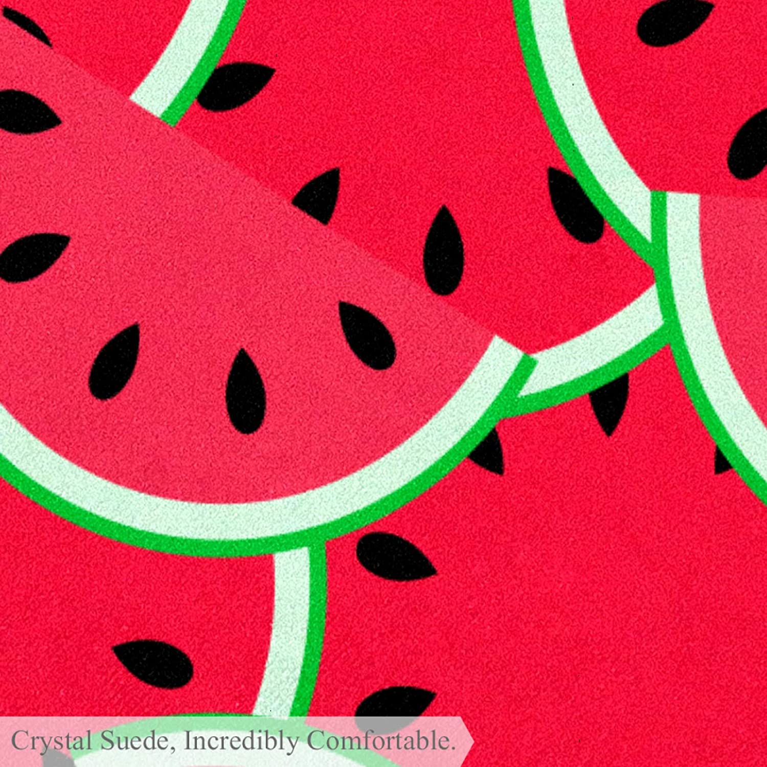 Round Comfort Anti-Fatigue Kitchen Floor Mat Watermelon Seamless Machine Washable Kitchen Floor Rug,