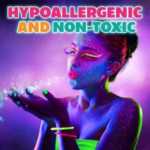 Kraze FX Square - Neon Yellow (25 gm) - Water Activated, Professional UV Glow Blacklight Reactive Fa