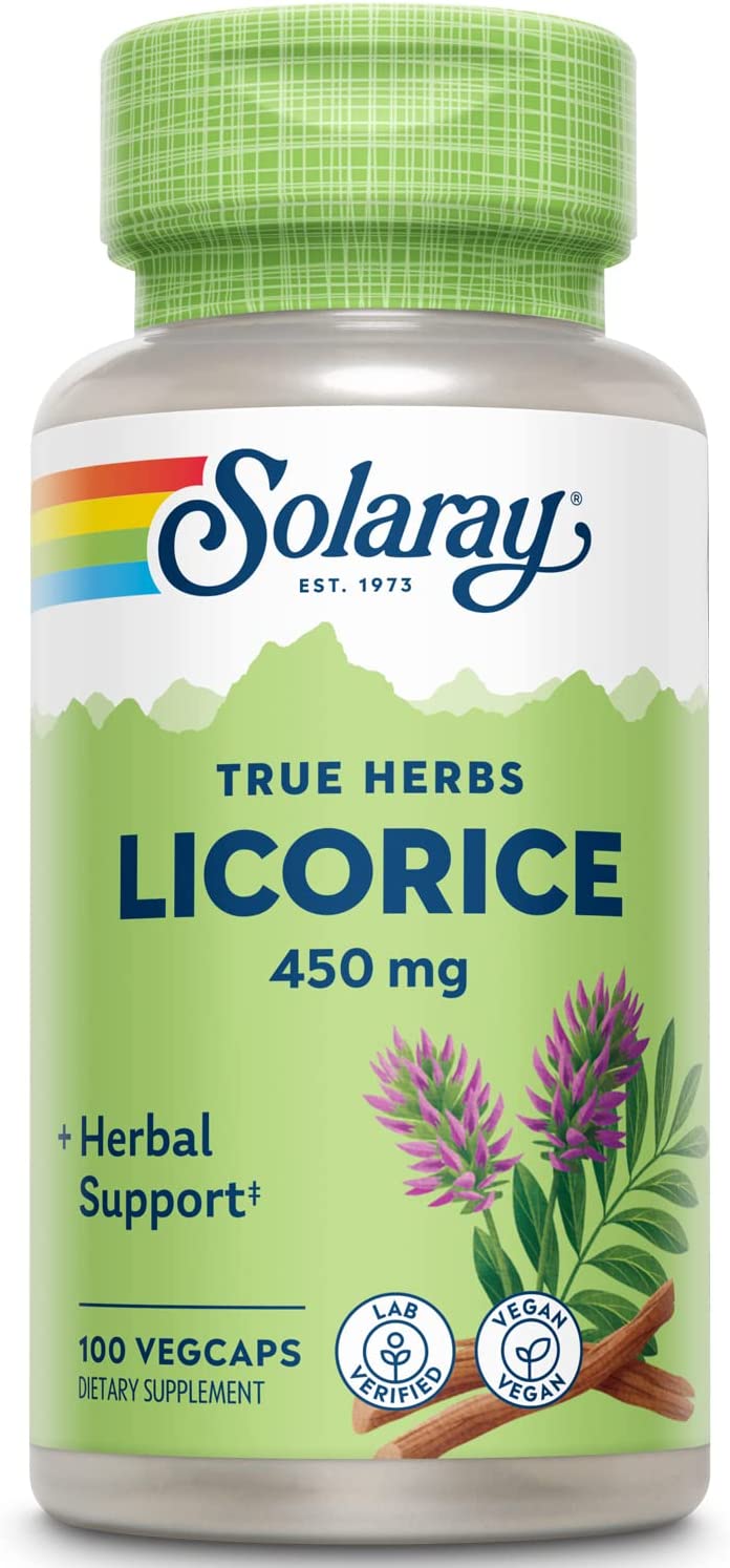 Solaray Licorice Root 450mg | Healthy Digestive System, Liver & Menopausal Support Formula | Non-GMO