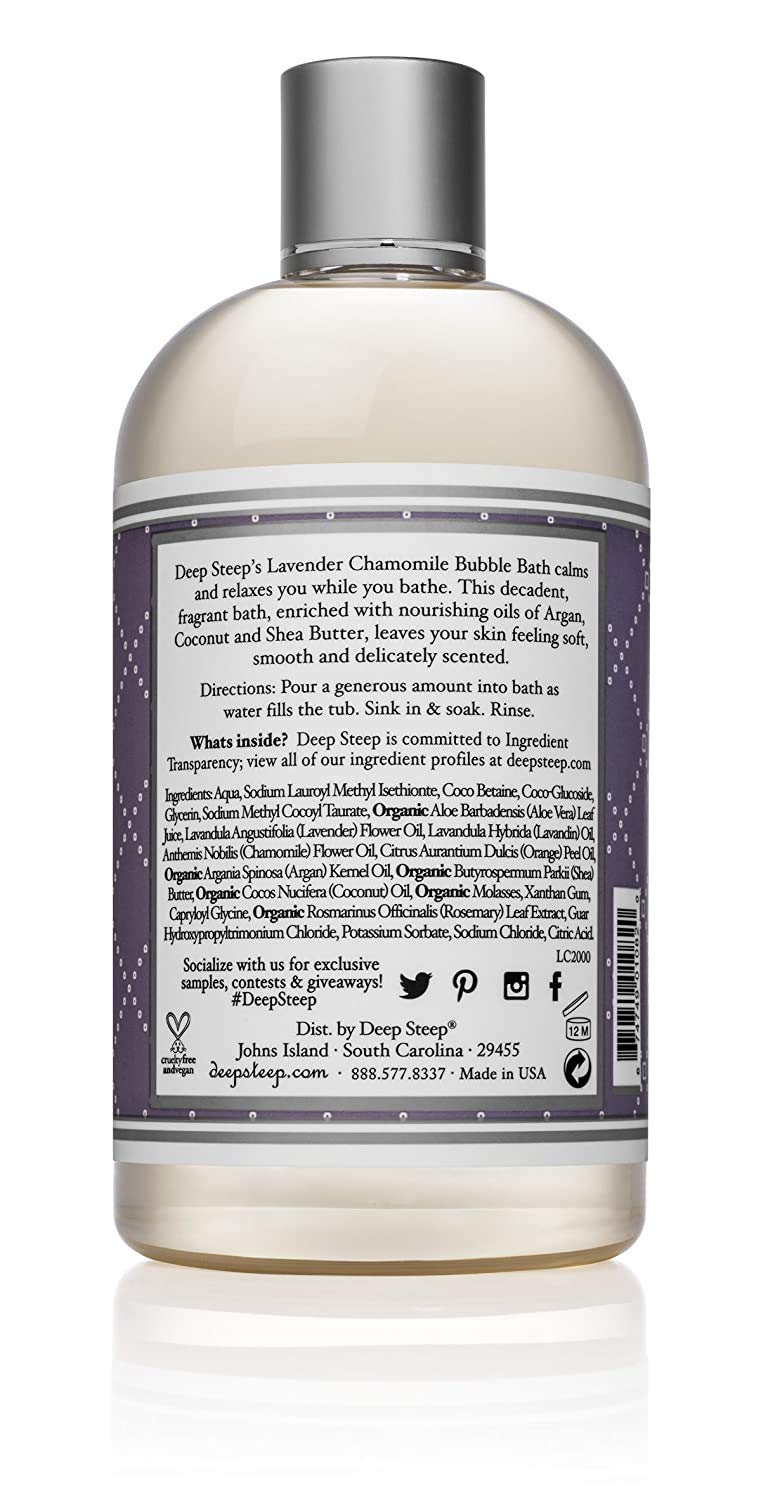 Deep Steep Bubble Bath Lavender Chamomile, 17 Ounce (Pack of 2)