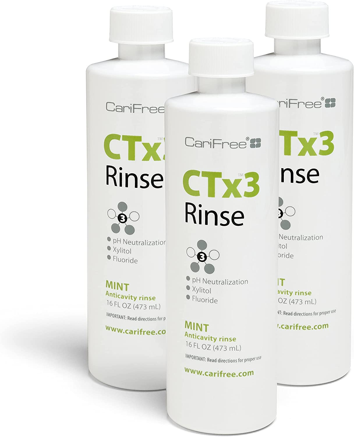 CariFree CTx3 Rinse (Mint) Fluoride Mouthwash Dentist