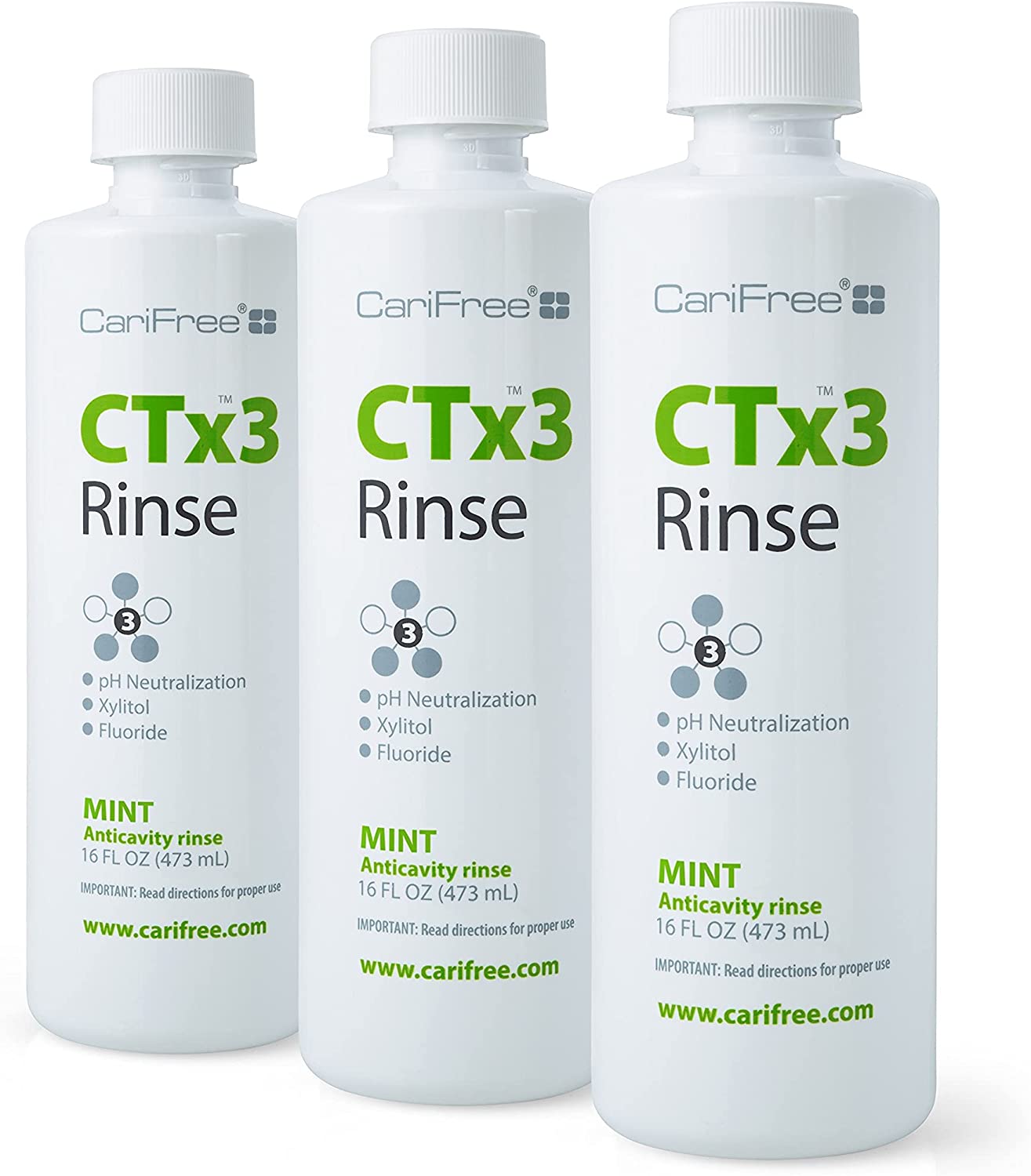 CariFree CTx3 Rinse (Mint) Fluoride Mouthwash Dentist