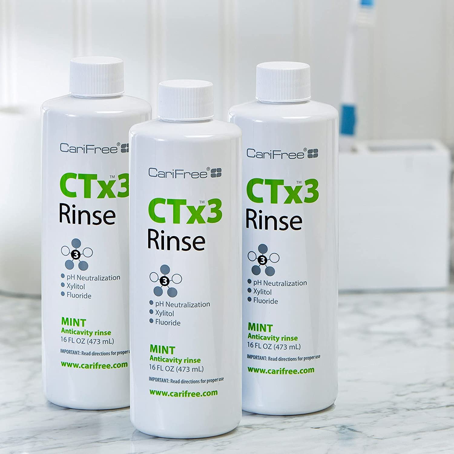 CariFree CTx3 Rinse (Mint) Fluoride Mouthwash Dentist