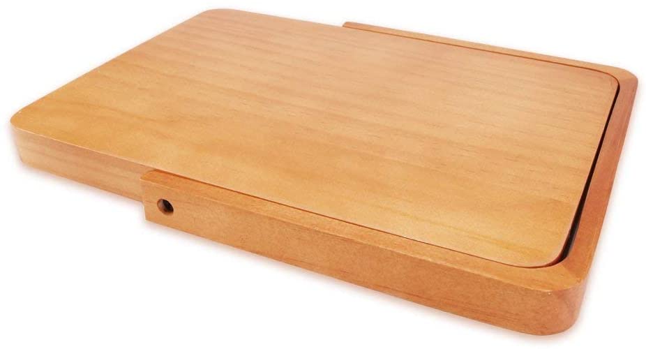 Restbuy Pine Wood Rectangle Tabletop Vanity Standing Table Makeup Cosmetic Mirror with Wood Frame St