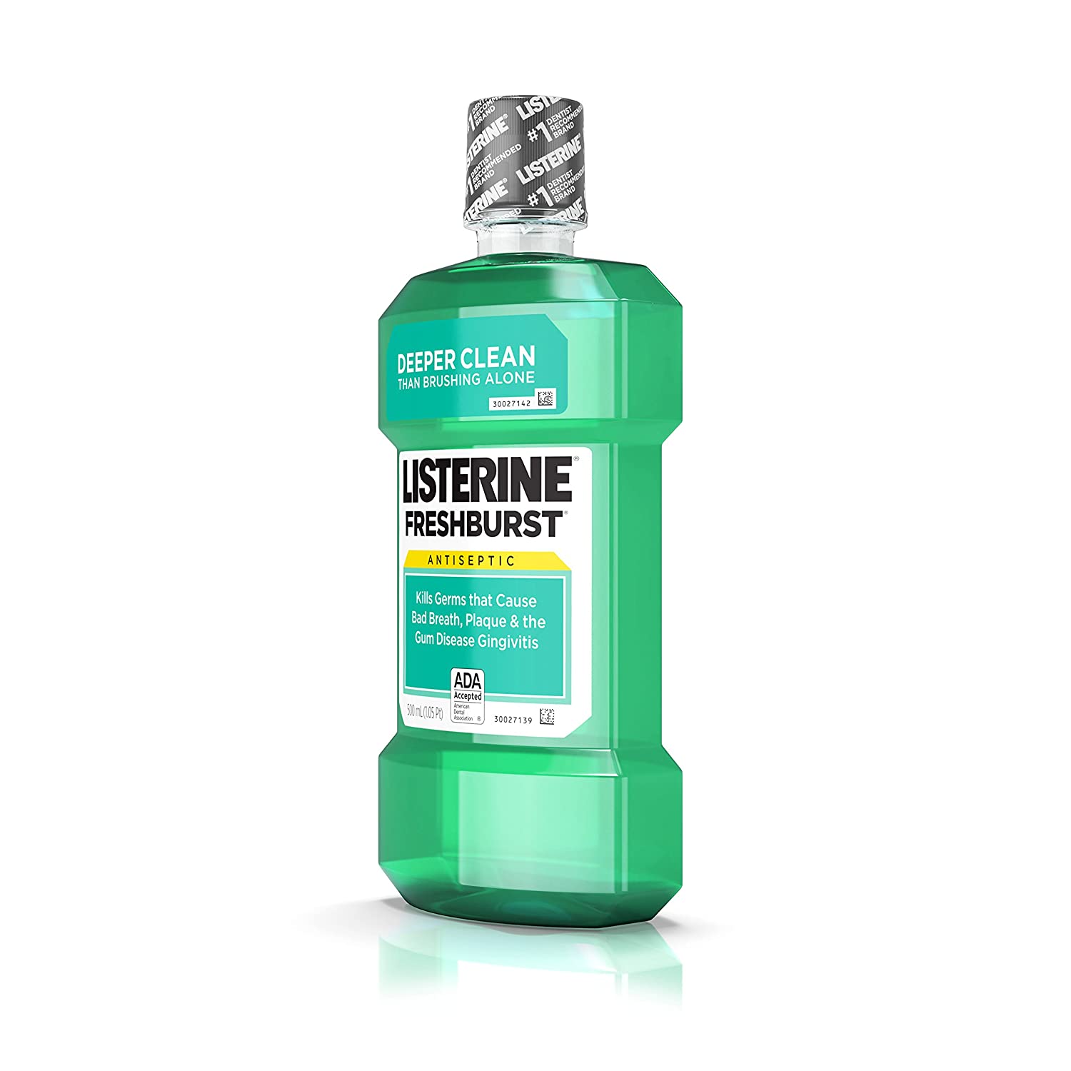 Listerine Antiseptic Mouthwash, Fresh Burst, 500 ml (Pack of 12)