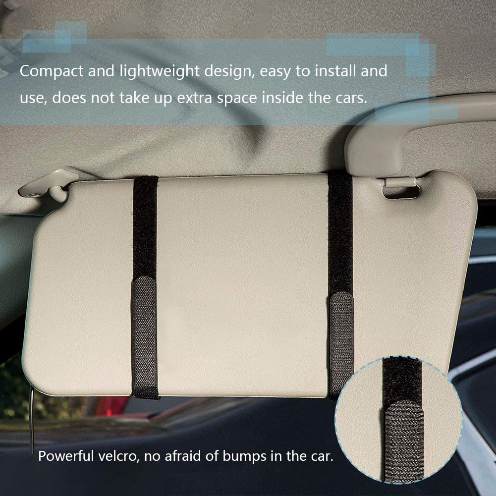 Car Sun Visor Mirror with LED Lights Automobile Makeup Mirror with Lights Cosmetic Mirror Clip on Su