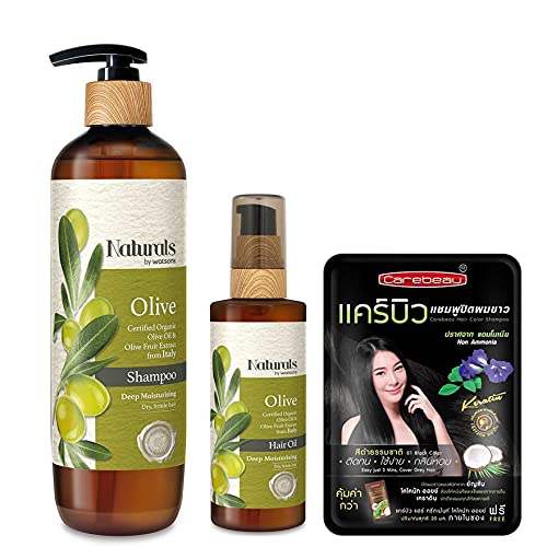 Set A98 Natural by Watsons Olive Shampoo 490ml Pinyada Anti-Hair Loss Shampoo Mok Luang DHL EXPRESS 