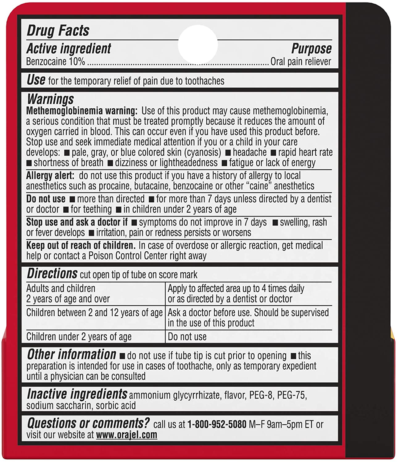 Orajel Medicated For Toothache Gel .25 OZ