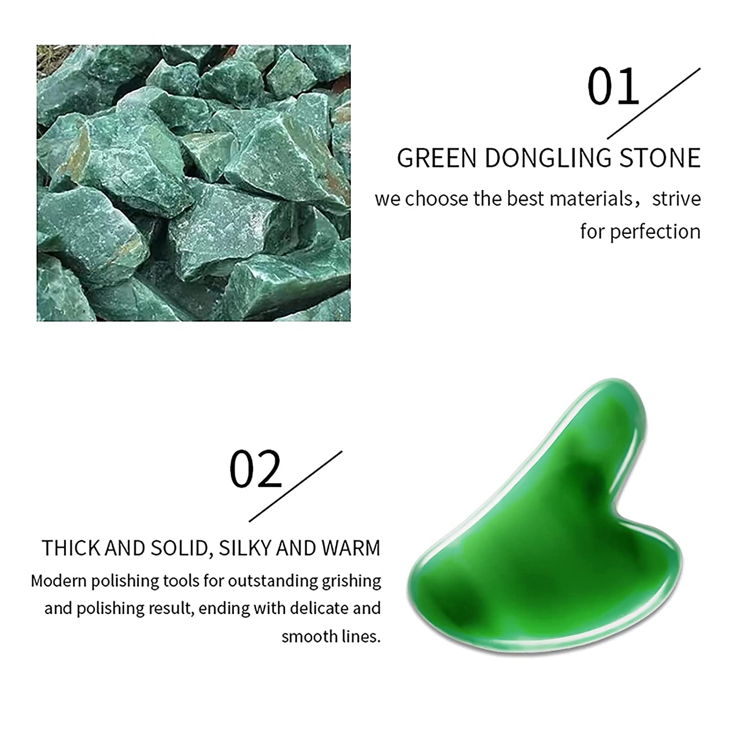 Biee Gua sha tool for face,natural jade gua sha stones,gua sha massage tool,Suitable for the face, n