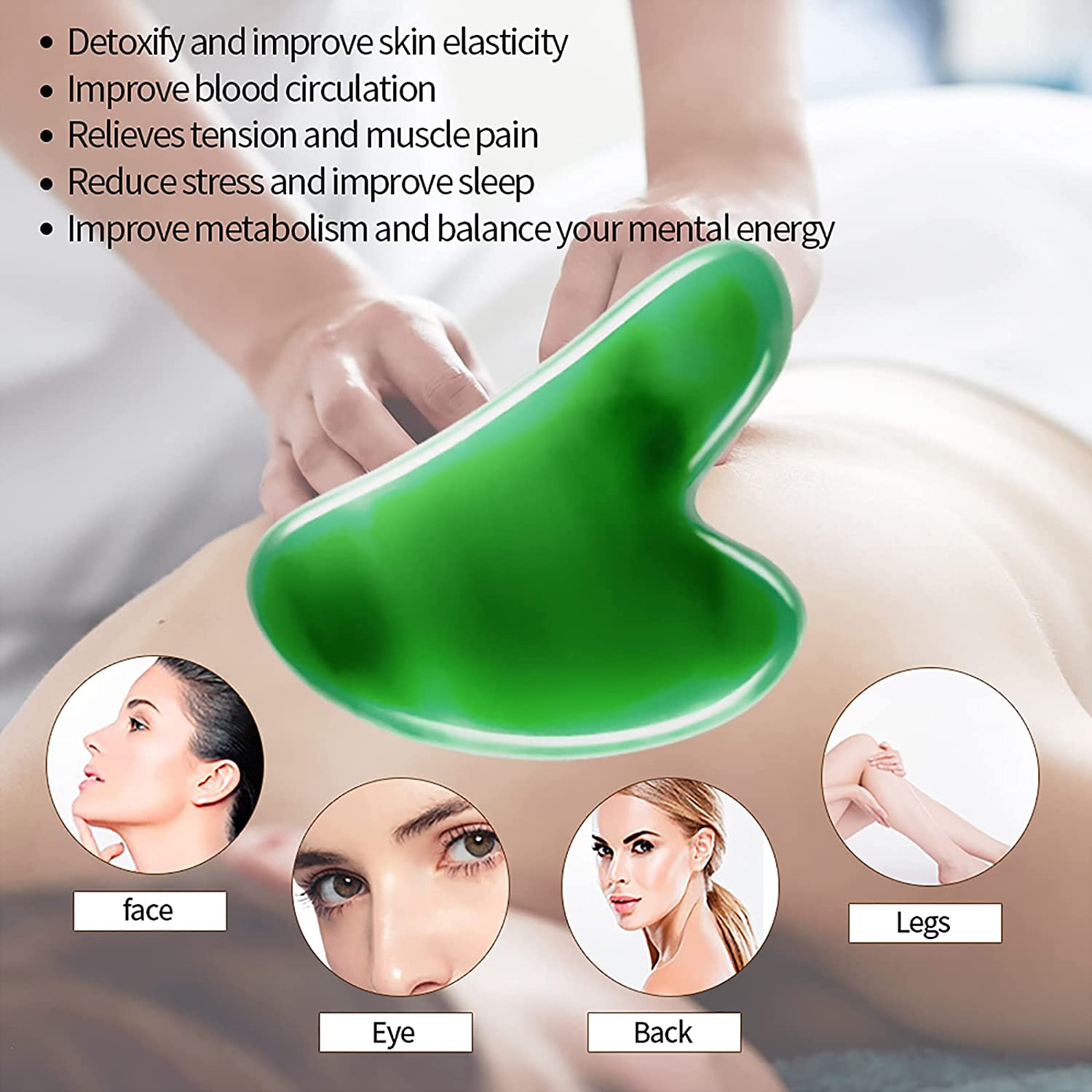Biee Gua sha tool for face,natural jade gua sha stones,gua sha massage tool,Suitable for the face, n
