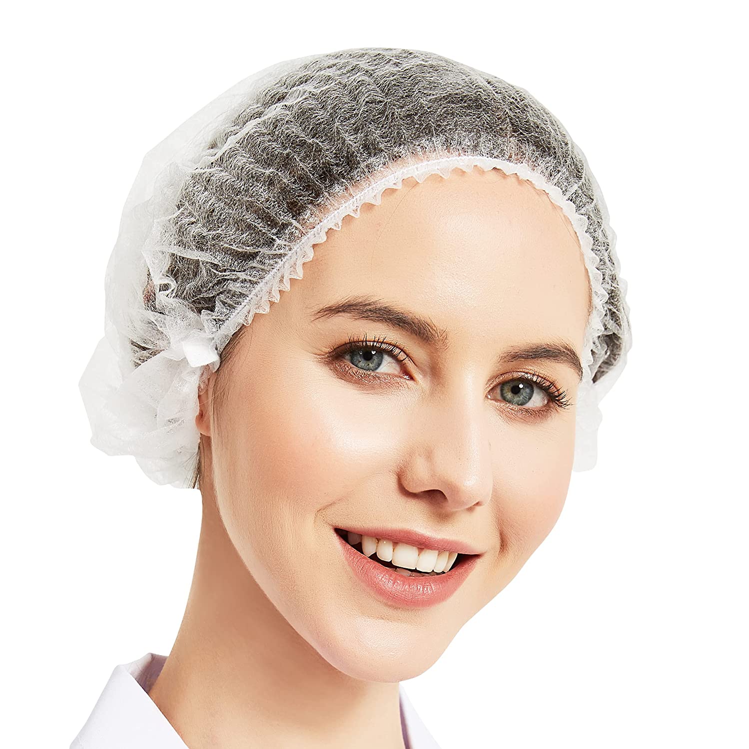 ProtectX Disposable Bouffant (Hair Net) Caps Hair Head Cover Nets 21” (White 500 pack)